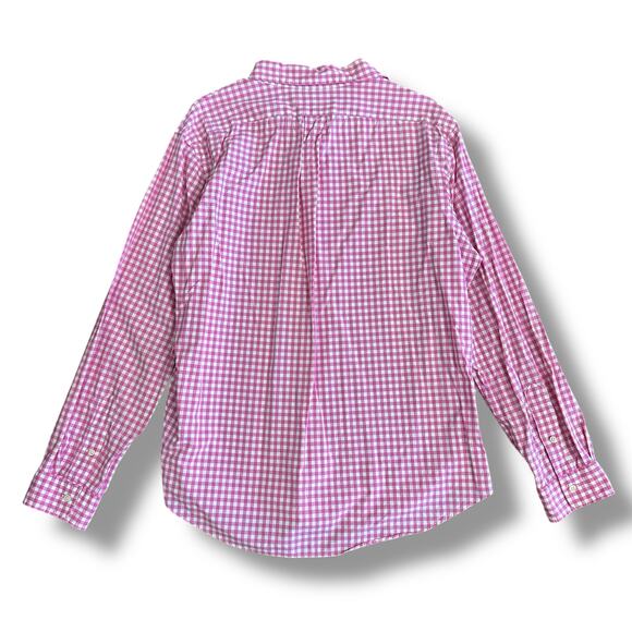 Ralph Lauren Custom Fit Pink Gingham Button-Down Shirt Men’s XL - Picture 5 of 7